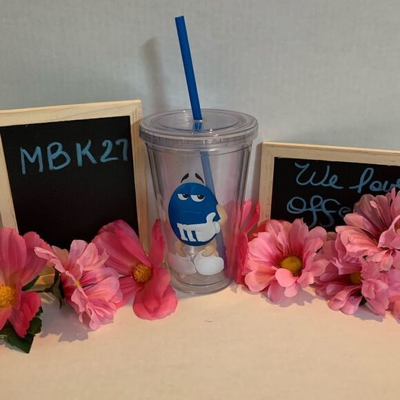 M&M’s blue clear cup - Picture 1 of 2
